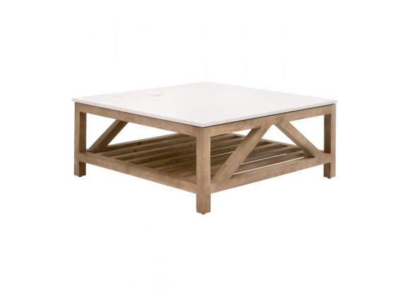Essentials for Living Spruce Square Coffee Table - Front Side Angle