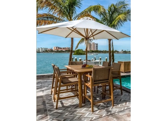 Royal Teak Admiral Bar Table 40x70- Lifestyle