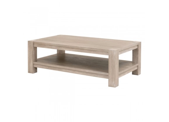 Essentials for Living Dovetail Upholstered Coffee Table - Front Side Angle