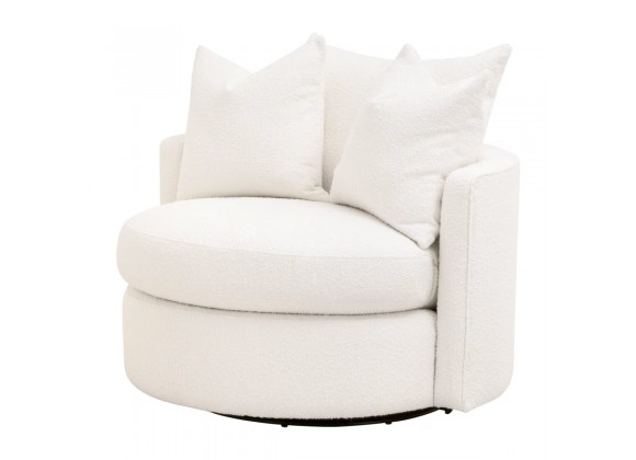 Essentials for Living Lourne Petite Swivel Sofa Chair - Front Side Angle