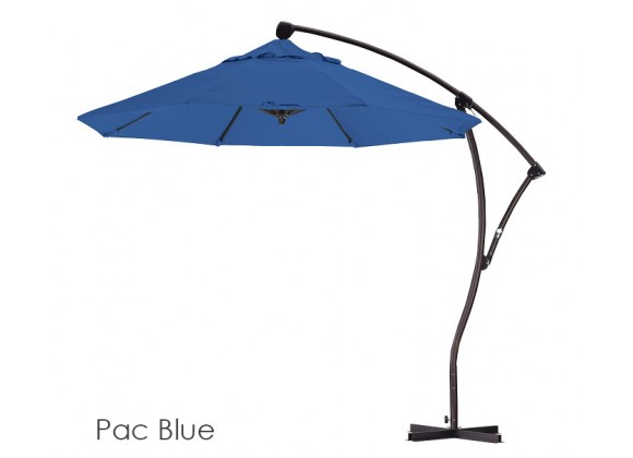 California Umbrella 9' Cantilever Market Umbrella Delux C Lift Bronze - Spun Polyester