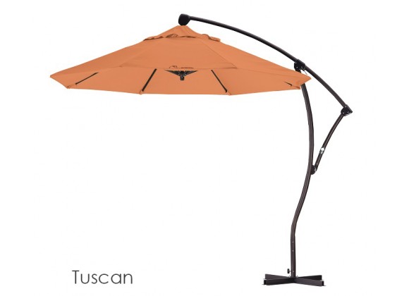 California Umbrella 9' Cantilever Market Umbrella Delux C Lift - Bronze - Pacifica