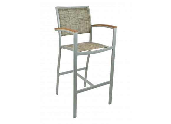 Aluminum Barstool - Dark Basket