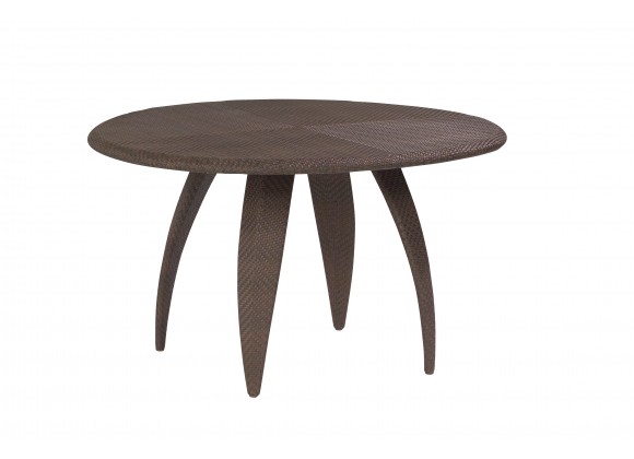 Woodard Et Cetera Bali 48" Round Woven Top Table - Angled