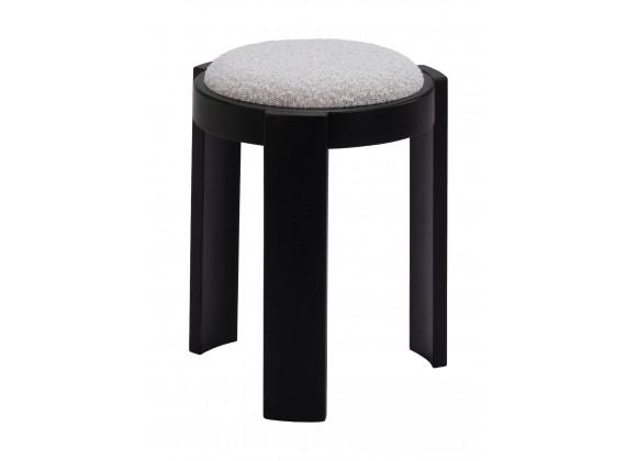 Banjul Ottoman in Misty Gray- angular view 1