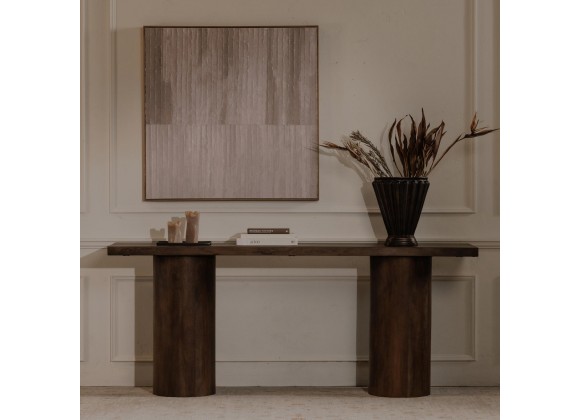 Moe’s Home Collection Hadley Console Table in Warm Brown - Lifestyle