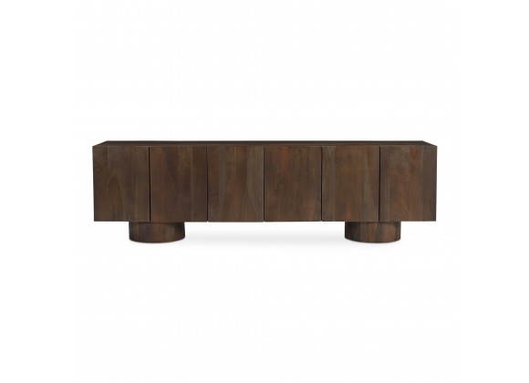 Moe’s Home Collection Hadley Media Unit in Warm Brown - Front