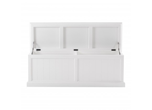 Nova Solo Halifax Storage Chest - White - Front Opened Angle