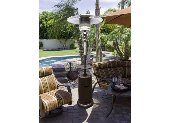 AZ Patio Heaters Outdoor Patio Heater in Hammered Bronze - Lifestyle