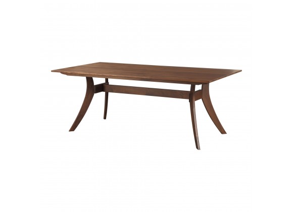 Moe's Home Collection Florence Rectangular Small Dining Table - Walnut - Front Side Angle