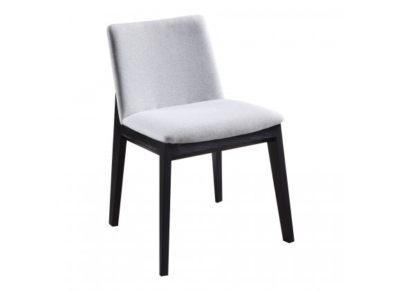Deco Ash Dining Chair, Light Grey - Set of Two - Front Side Angle