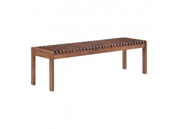 Moe's Home Collection Rohe Bench, Walnut Brown - Front Side Angle