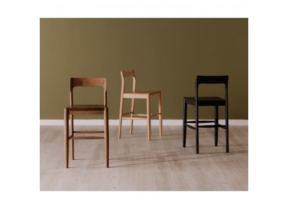 Moe's Home Collection Owing Counter Stool in Oak / Walnut / Black - Lifestyle