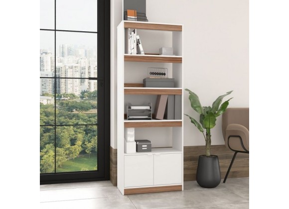 Manhattan Comfort Mid-Century Modern Ratzer Bookcase