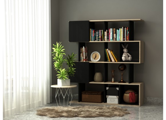 Anderson Teak Alliance Geometric Bookcase - Lifestyle