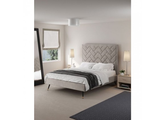 Manhattan Comfort Crosby Modern Queen Size Greige