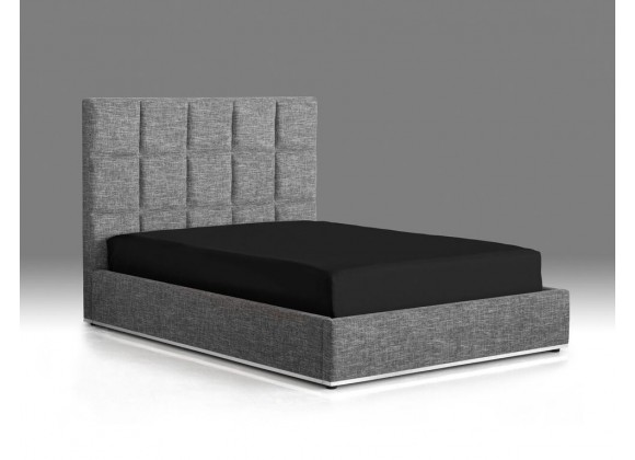 Glare King Storage Bed Grey Fabric 