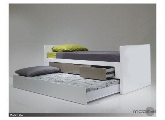 Jack n Jill Single Bed High Gloss White