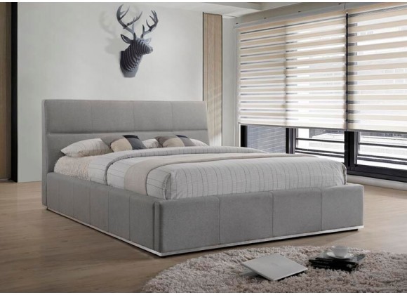 Reve King Bed Grey Fabric