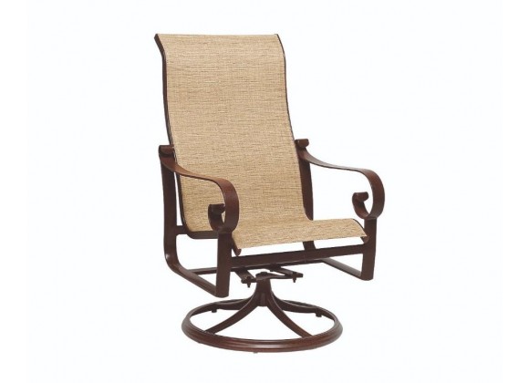Woodard Belden Sling High Back Swivel Rocker - Angled