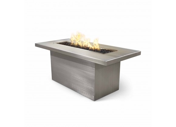 The Outdoor Plus Bella Linear 48" x 30" Stainless Steel Fire Pit