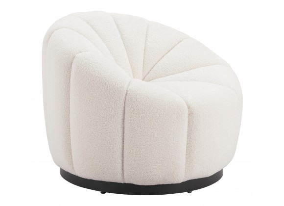 Bhutan Accent Chair in Cream- Side view 1