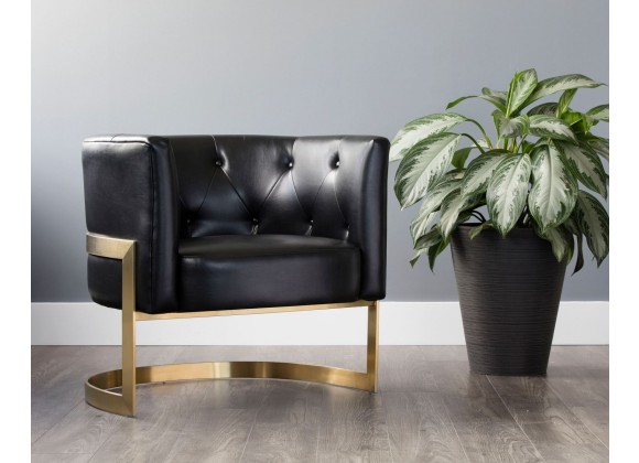 Sunpan Karissa Lounge Chair - Cantina Black - Lifestyle