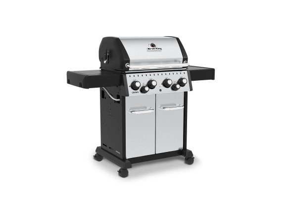 Broil King Crown 490 Gas Grill - NG/LP - Angled and Closed