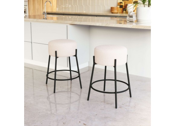 Blanche Counter Stool in Ivory - Lifestyle