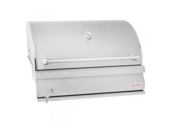 Blaze Grills 32-Inch Charcoal Grill - Angled and Closed