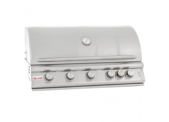 Blaze Grills 40-Inch 5-Burner LTE Gas Grill - Angled and Closed
