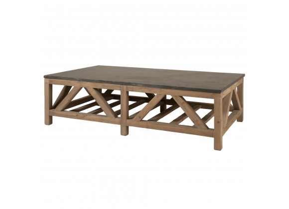 Essentials For Living Blue Stone Coffee Table - Angled