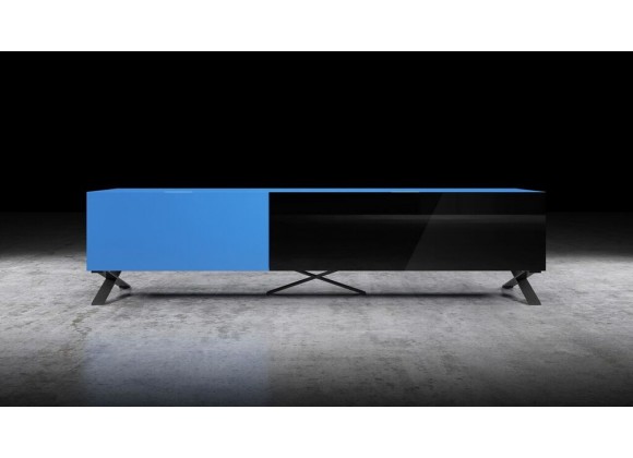 Influencer 75" TV Stand - Matte Blue - Lifestyle