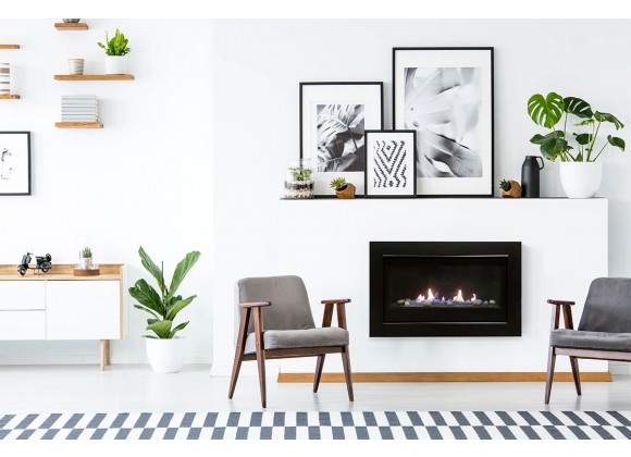  Sierra Flame Boston-36 - Builders Linear Gas Fireplace - Lifestyle