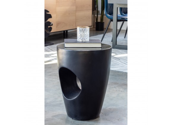 Moe's Home Collection Aylard Outdoor Stool in Black - Lifestyle