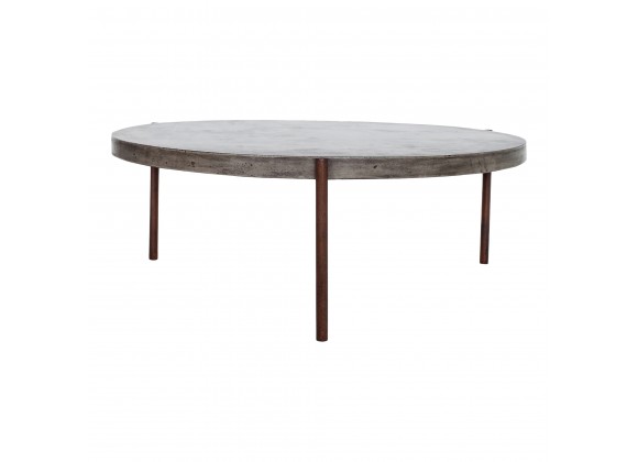 Moe's Home Collection Mendez Outdoor Coffee Table, Dark Grey - Front Angle