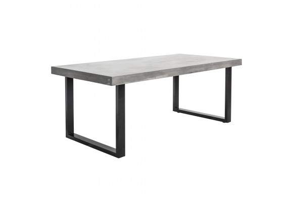 Moe's Home Collection Jedrik Outdoor Large Dining Table in Grey - Front Side Angle