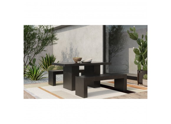 Moe's Home Collection Aurelius 2 Outdoor Dining Table in Black  - Lifestyle