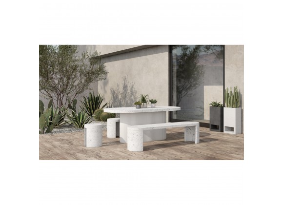 Moe's Home Collection Bristol Planter Concrete Grey / Ivory Terrazo - Lifestyle