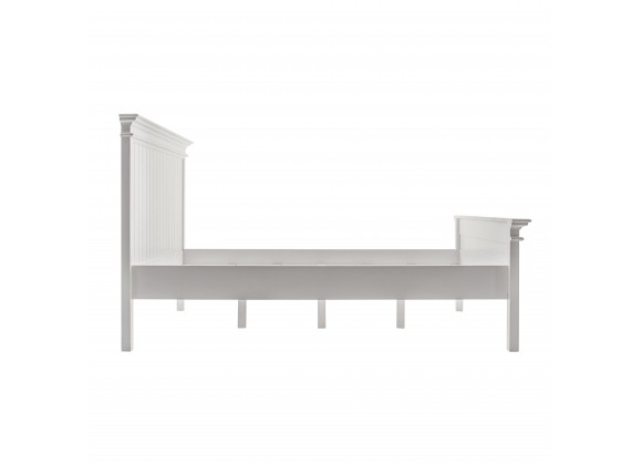 Nova Solo Halifax Queen Size Bed - White - Front Angle