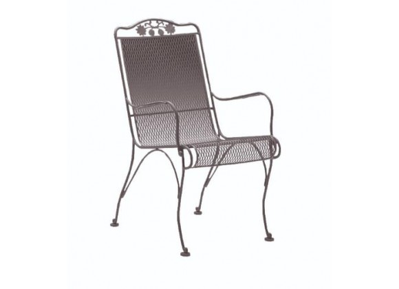 Woodard Briarwood High Back Dining Arm Chair - Angled