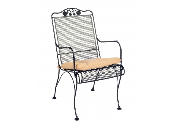 Woodard Briarwood High Back Dining Arm Chair with Optional Seat Cushion - 