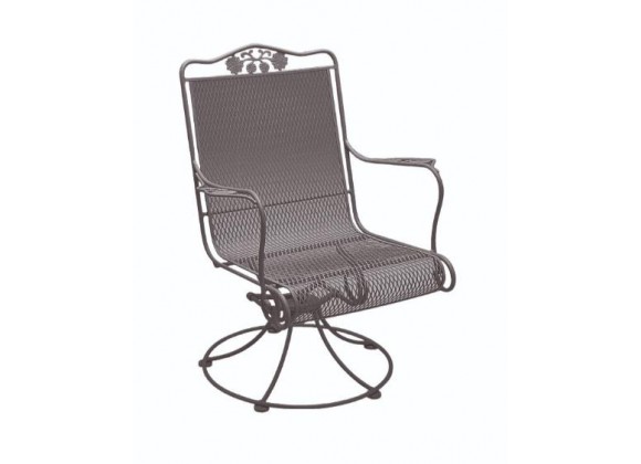 Woodard Briarwood High Back Swivel Rocker - Angled