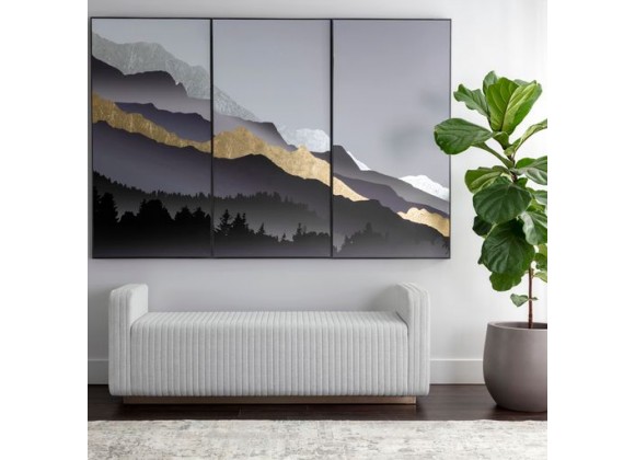 Sunpan Odette Bench - Ernst Silverstone / Maven Black - Lifestyle