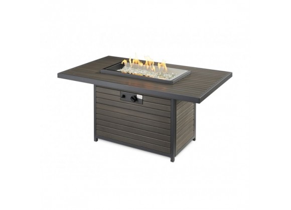 Outdoor Greatroom Company Brooks Fire Table W/Taupe Composite Top&Base/1224 Burner 