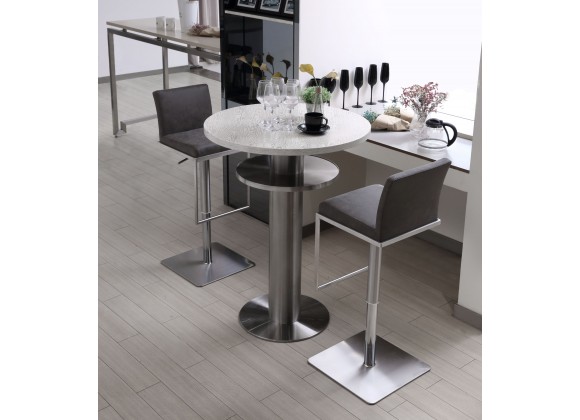 Whiteline Modern Living Clay Barstool - White - Lifestyle