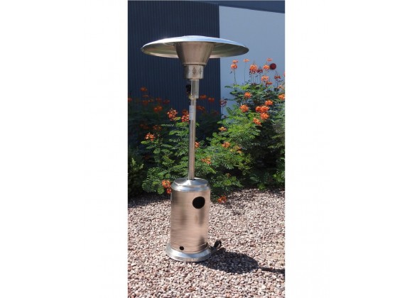 AZ Patio Heaters Commercial Patio Heater in Stainless Steel - Lifestyle