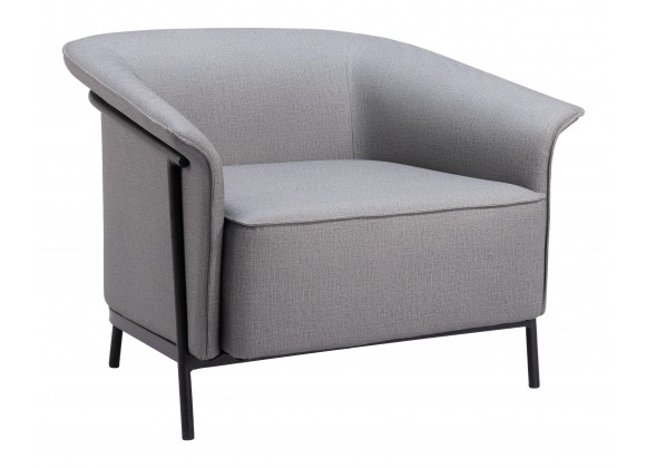 Burry Accent Chair in Slate Gray - Angled