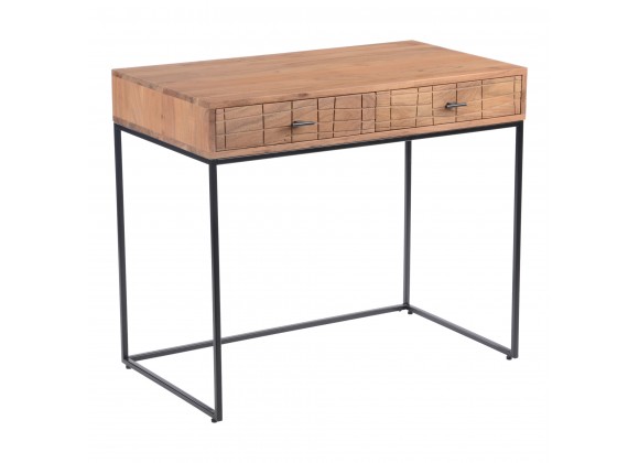 Moe's Home Collection Atelier Desk, Natural - Front Side Angle