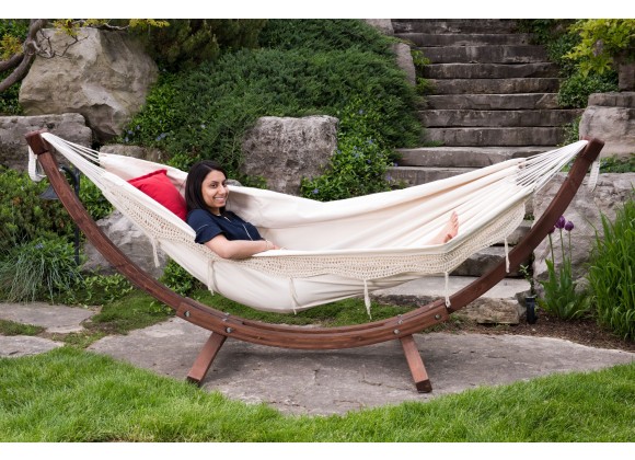 Holyoke double camping hammock with stand top